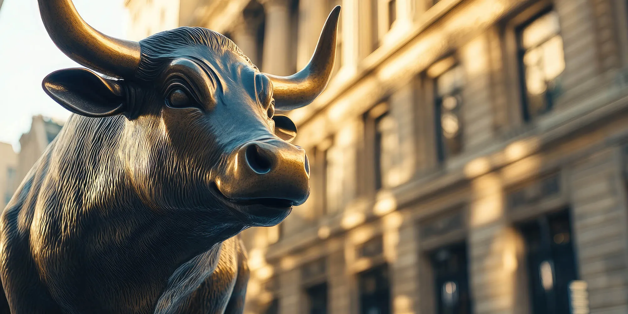 Bronze sculpture of a bull
